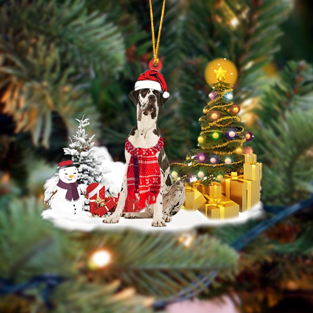 Great Dane Christmas Ornament Christmas Tree Hanging Acrylic Ornament Gift - Best gifts your whole family