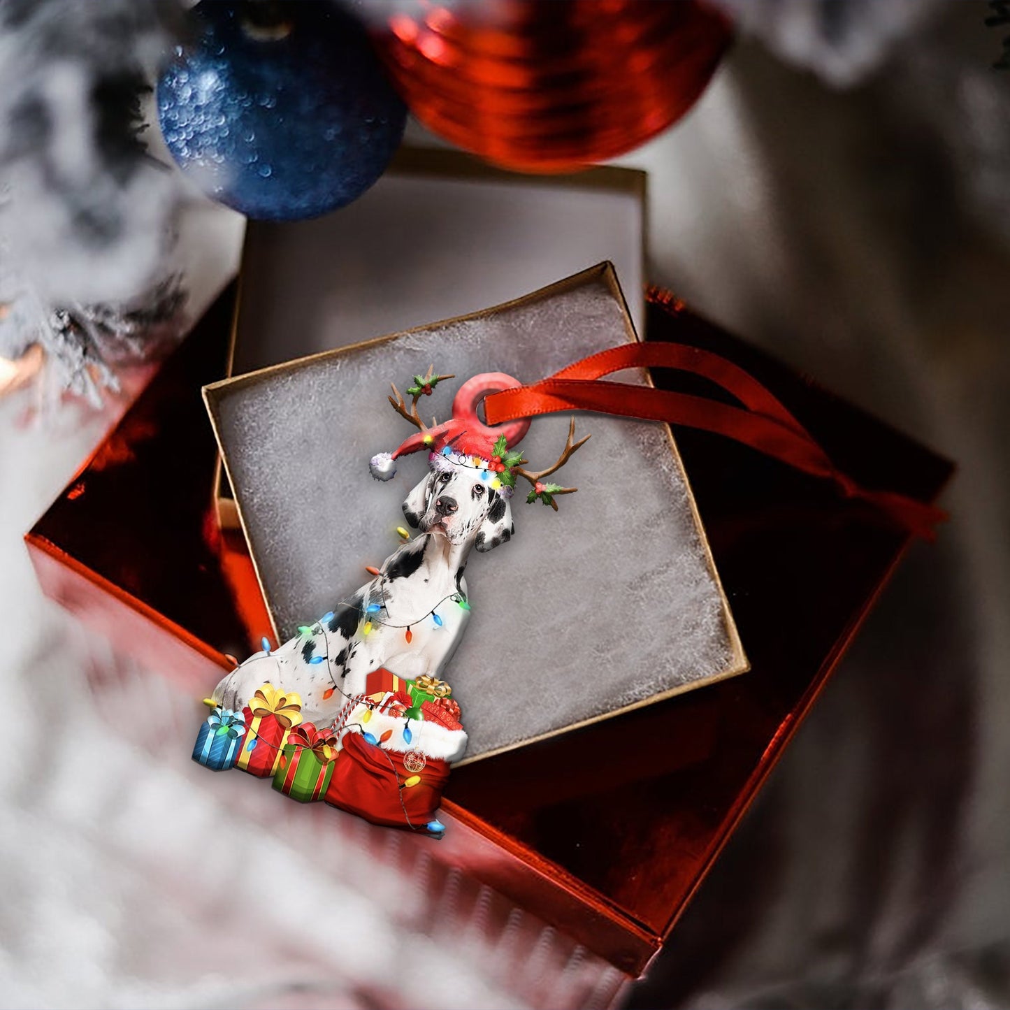 Great Dane Christmas Shape Ornamenty - Best gifts your whole family