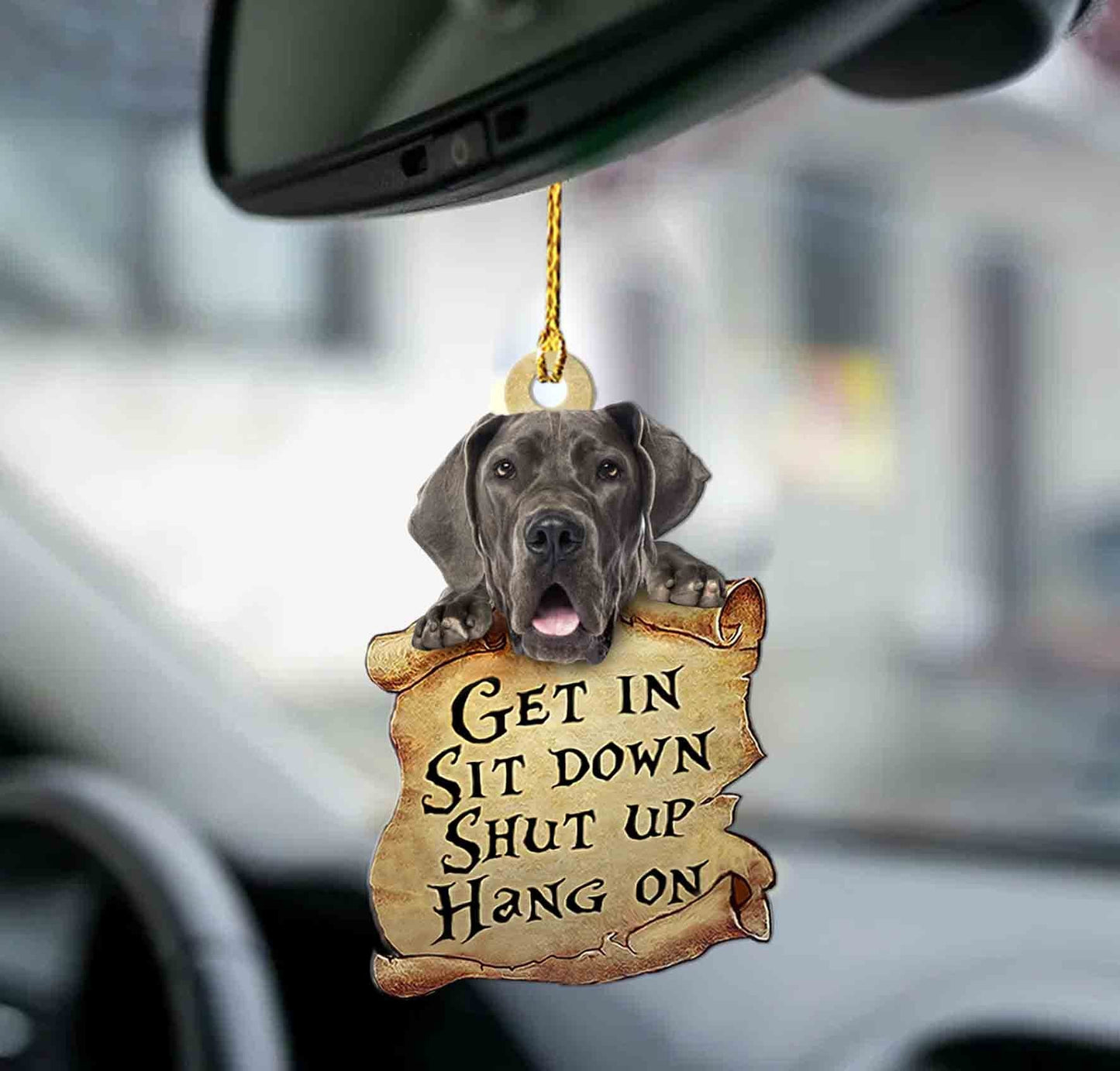 Great Dane Get In Great Dane Lover Dog Moms Two Sided Ornament, Animal Ornaments - Best gifts your whole family
