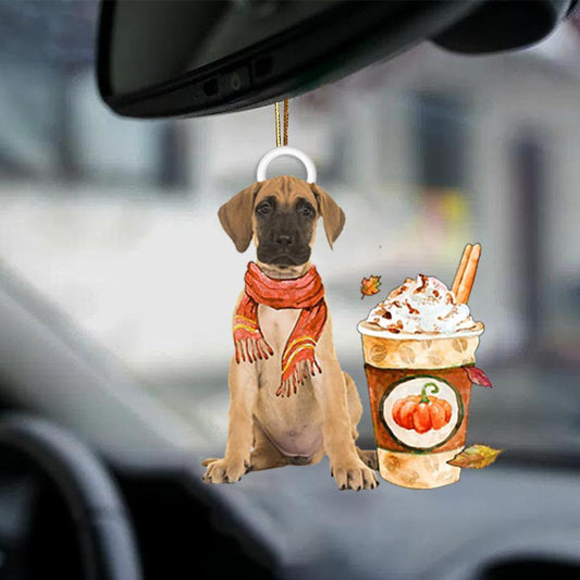 Great Dane-Pumpkin Spice Kinda-Two Sided Ornament - Best gifts your whole family