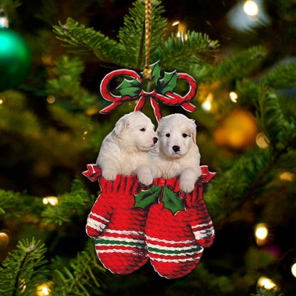 Great Pyrenees Inside Your Gloves Christmas Holiday-Two Sided Ornament, Christmas Ornament, Car Ornament - Best gifts your whole family