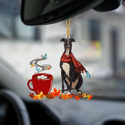 Greyhound-Fall Chocolate-Two Sided Ornament - Best gifts your whole family