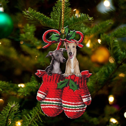 Greyhound Inside Your Gloves Christmas Holiday-Two Sided Ornament Christmas 2022 Ornament Gift - Best gifts your whole family