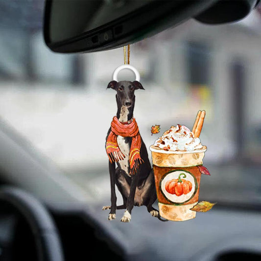 Greyhound-Pumpkin Spice Kinda-Two Sided Ornament - Best gifts your whole family