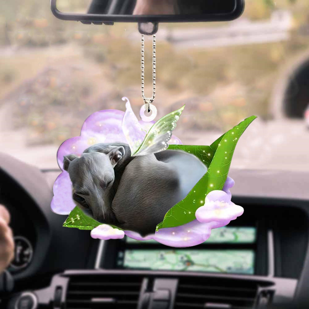 Greyhound-Sleep On Fallen Leaves-Two Sided Ornament - Best gifts your whole family