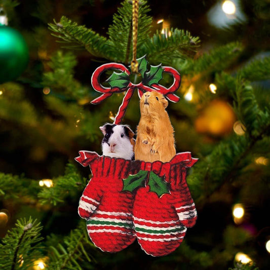 Guinea Pig Inside Your Gloves Christmas Holiday-Two Sided Ornament Christmas 2022 Ornament Gift - Best gifts your whole family