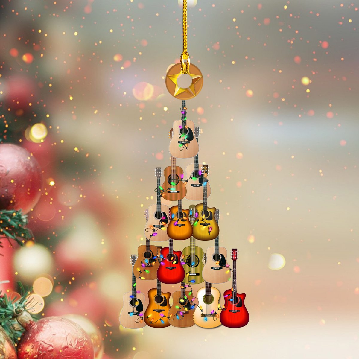 Guitar Christmas - Shaped Ornament 09 - CV98 - Best gifts your whole family