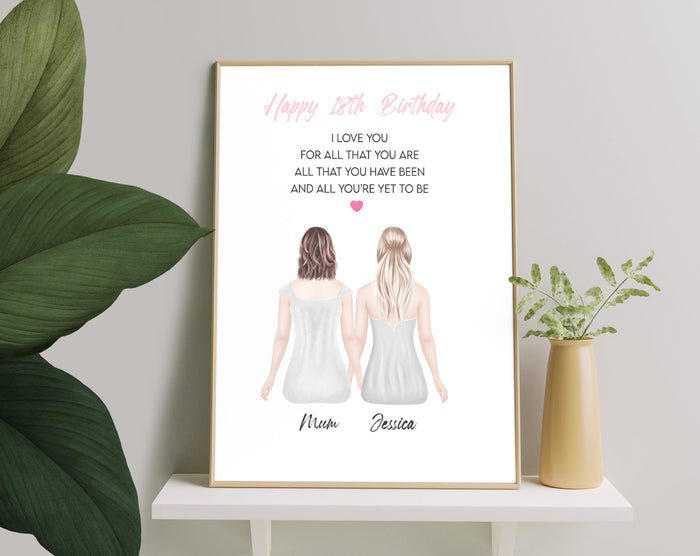 I love you for all and happy birthday, Canvas-Poster-Digital file meaningful gift, Friend memory gifts, Friendships gift, Art Print memory besties gift