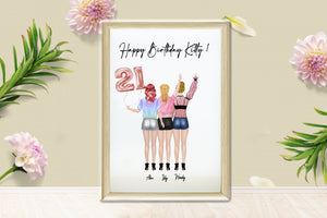 Personalized Picture Besties Personalised Unique Gift, Best Friend Print, Custom Print, Best Friends, Friendship Print, Friendship Gift, Gifts For Friends, Friendship Quote