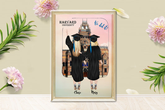 Personalized Picture Friends Graduation Print, Customized Graduation Gift, Congrats Grad Gift, Friends Graduation Print, Personalised Graduation Print Gift, Graduation Card