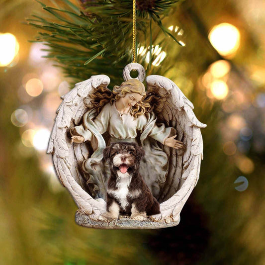 Havanese-Angel Hug Winter Love Two Sided Ornament - Best gifts your whole family