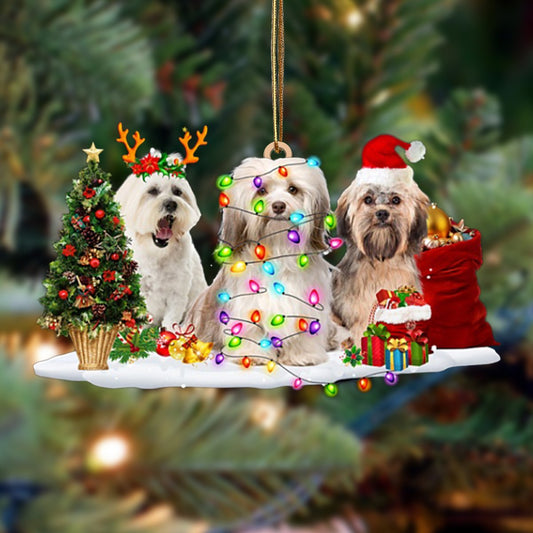 Havanese-Christmas Dog Friends Hanging Ornament - Best gifts your whole family