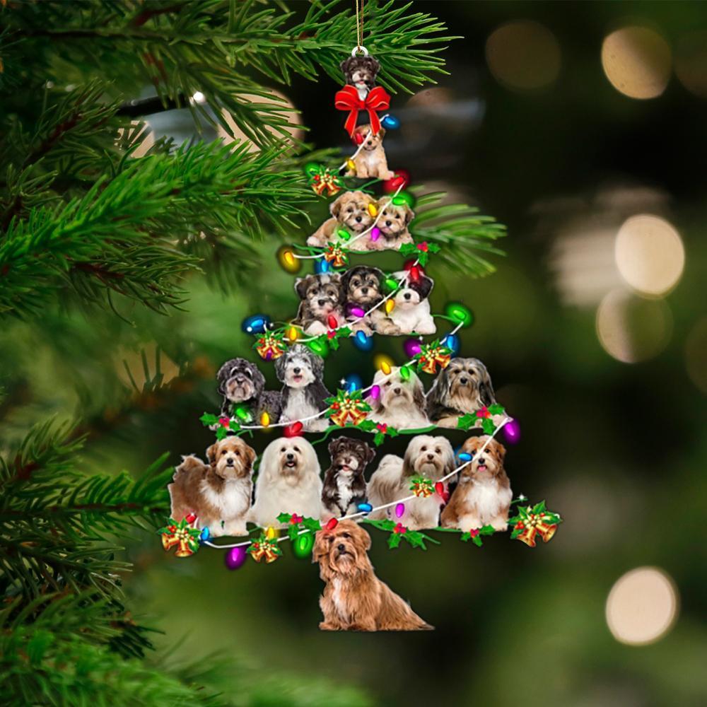 Havanese-Christmas Tree Lights-Two Sided Ornament - Best gifts your whole family