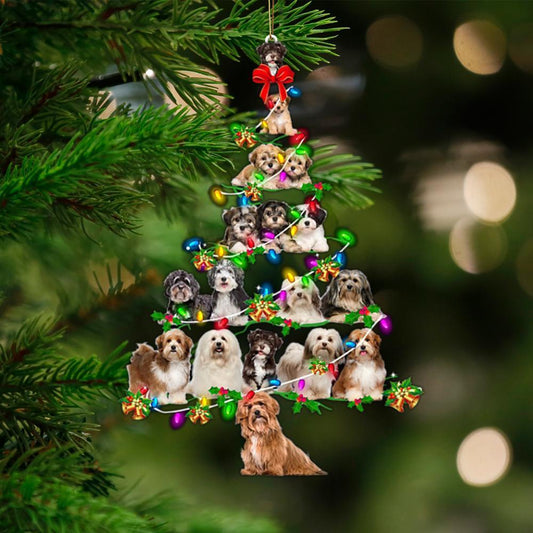 Havanese-Christmas Tree Lights-Two Sided Ornament - Best gifts your whole family