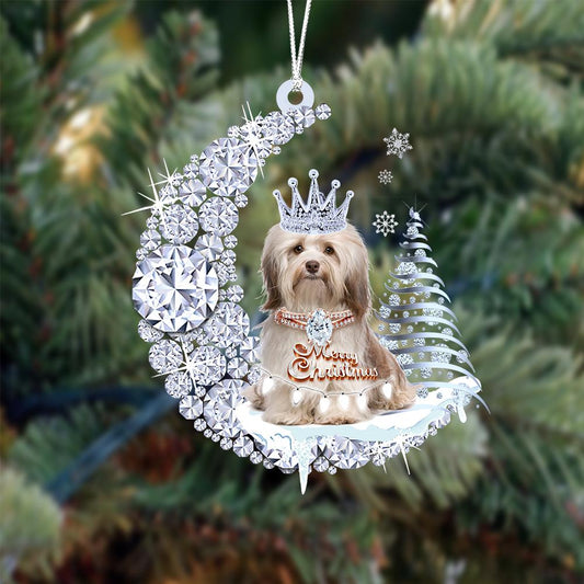 Havanese Diamond Moon Merry Christmas Ornament Christmas Gifts - Best gifts your whole family