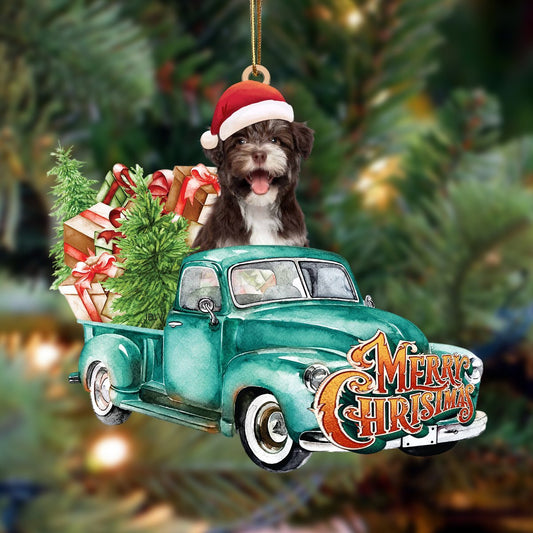 Havanese-Green Truck Hanging Ornament - Best gifts your whole family