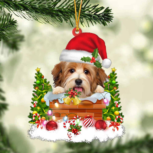 Havanese In The Chimney Hanging Ornament Dog Christmas Ornament - Best gifts your whole family