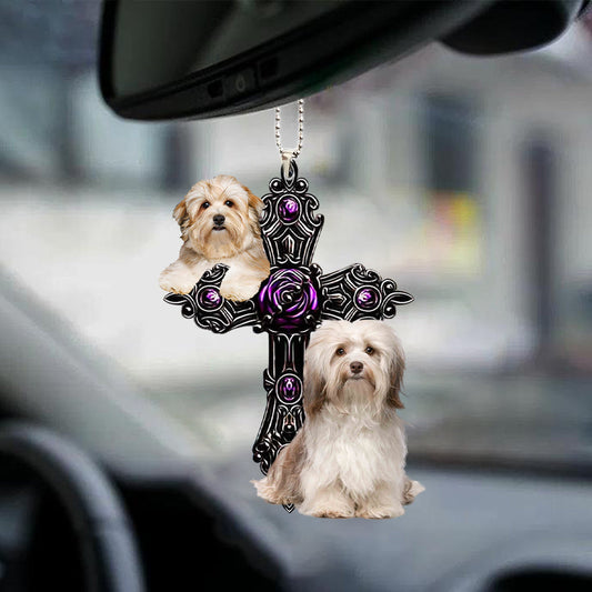 Havanese Pray For God Car Hanging Ornament Dog Pray For God Ornament Godmerc - Best gifts your whole family