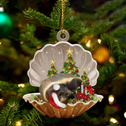 Honey Badger3-Sleeping Pearl In Christmas Two Sided Ornament - Best gifts your whole family