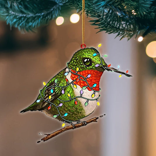 Hummingbird Christmas Light Hanging Ornament, Animal Christmas Ornaments - Best gifts your whole family