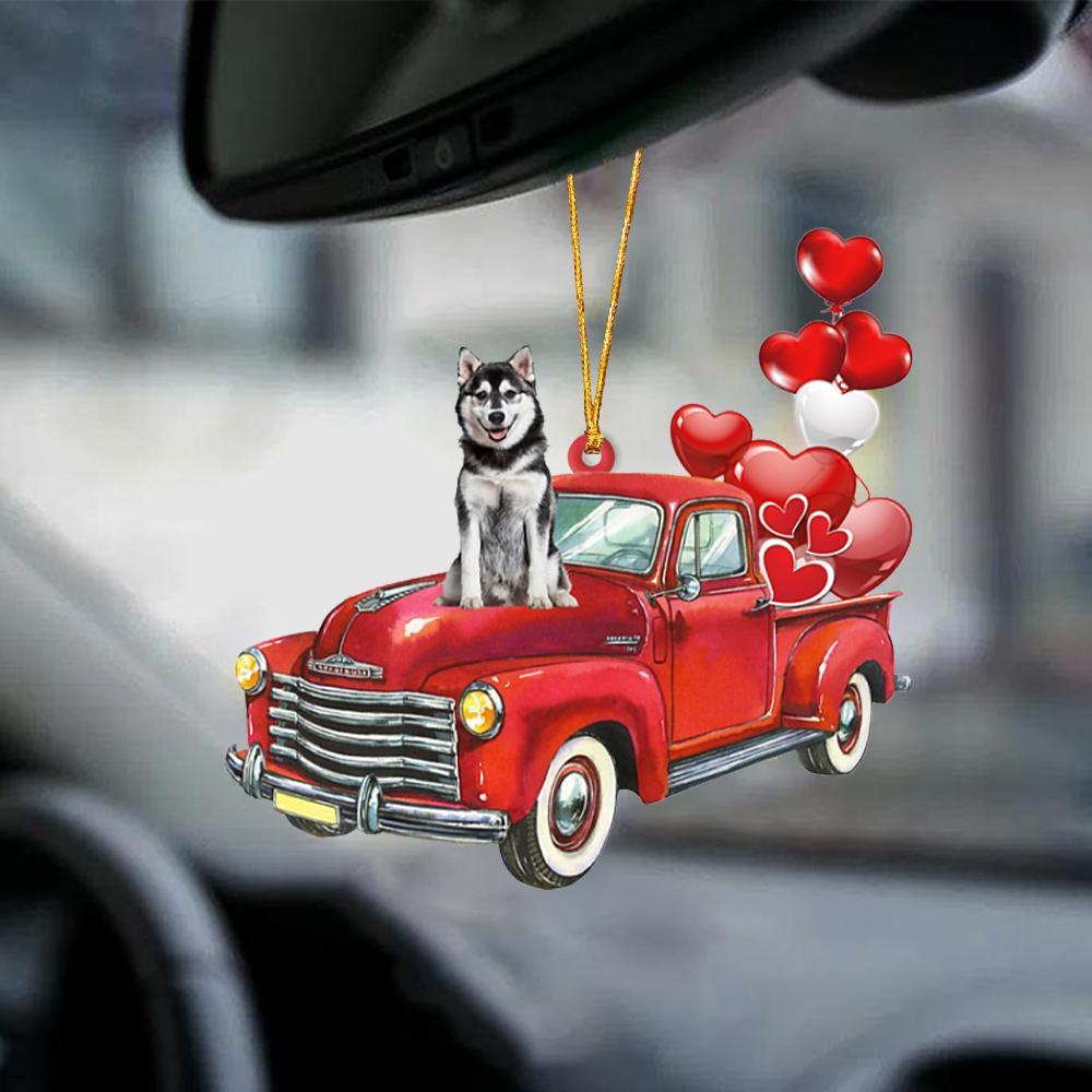 Husky-Red Sports Car-Two Sided Ornament - Best gifts your whole family