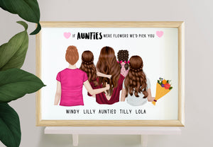 Personalized Picture Personalised Gift for Auntie, Family Quote Print, Best Auntie Ever, New Auntie Gift, Customized Favourite Auntie, Personalised Auntie Gift