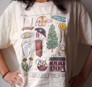 Folklore Seven Inspired T-Shirt Botanical Illustration