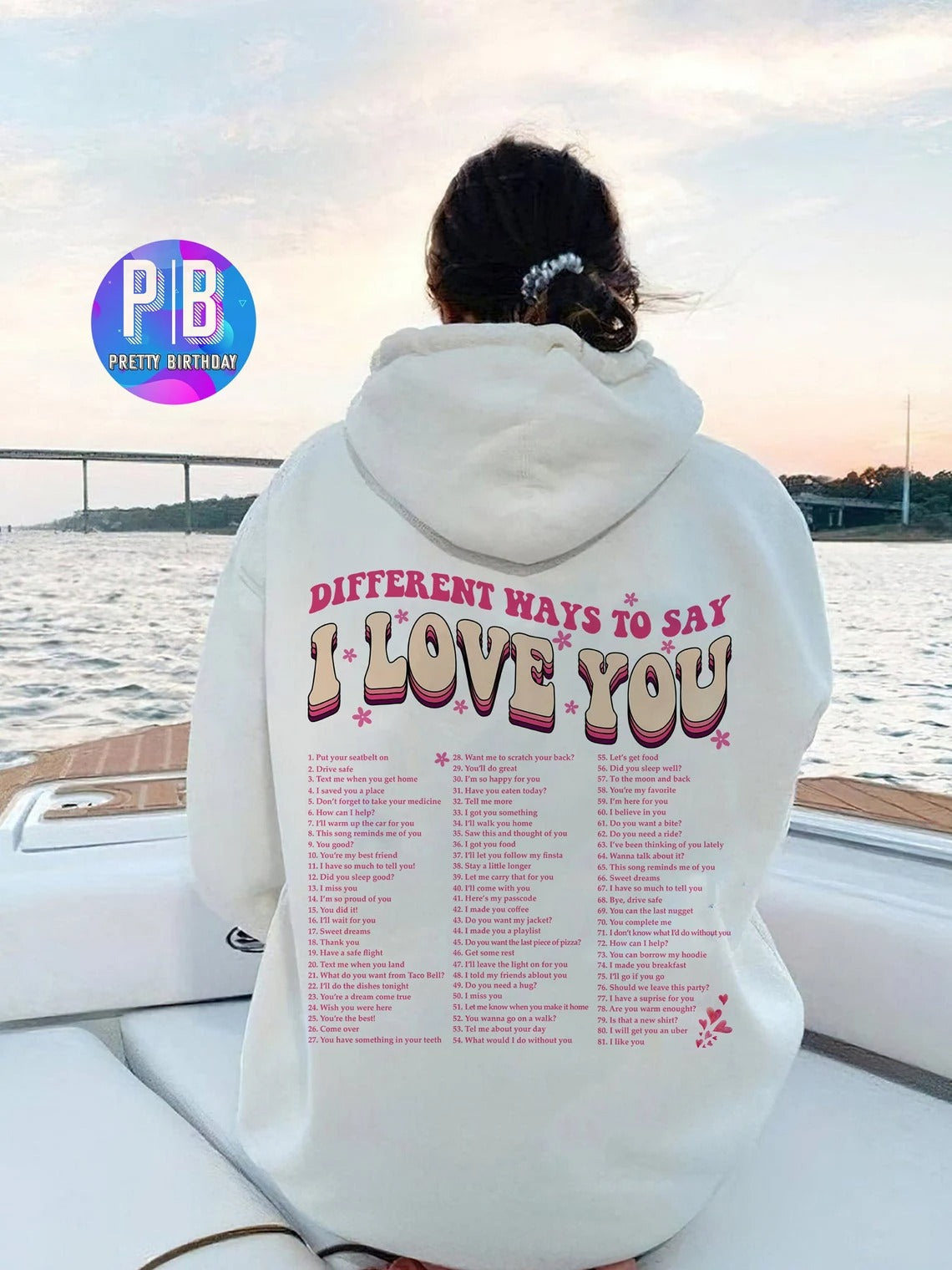VSCO love Hoodie Ways To Say I Love You HoodieTumblr Hoodie Trendy Hoodie Gift for girl friend Different Way To Say Love You Sweatshirt