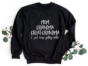 Mom Grandma Great-Grandma Sweatshirt, Pregnancy Announcement, Gift For Great-Grandma, Baby Reveal To Family, Mother's Day Gift