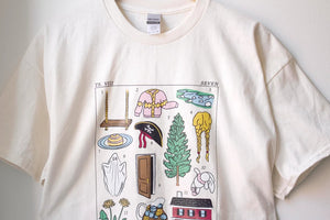 Folklore Seven Inspired T-Shirt Botanical Illustration