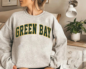 Retro Green Bay Football Gift, Vintage Green Bay Crewneck Sweatshirt, Green Bay Football Sweater, Green Bay Football Shirt, Sunday Football