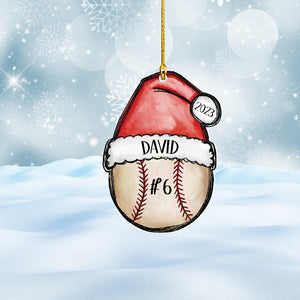Baseball Christmas Ornament, Baseball Ornament, 2023 Ornament, 2023 Baseball Ornament, Personalized Baseball Ornament, Baseball Mom Gift.