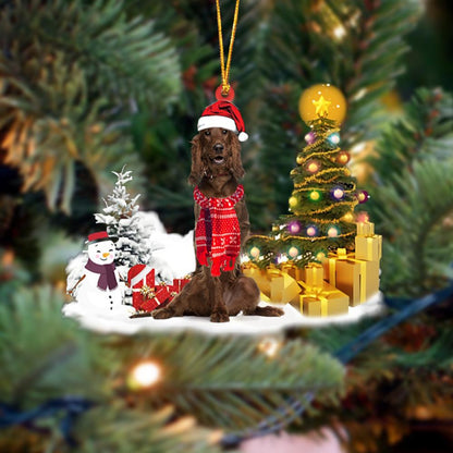 Irish Setter Christmas Ornament Christmas Tree Hanging Acrylic Ornament Gift - Best gifts your whole family