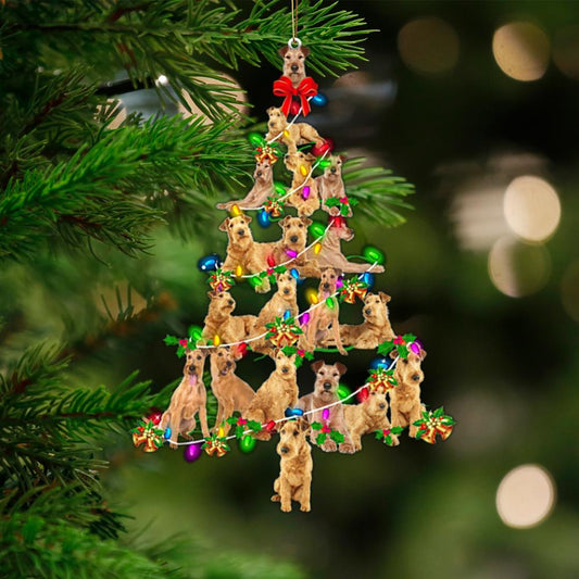 Irish Terrier-Christmas Tree Lights-Two Sided Ornament - Best gifts your whole family
