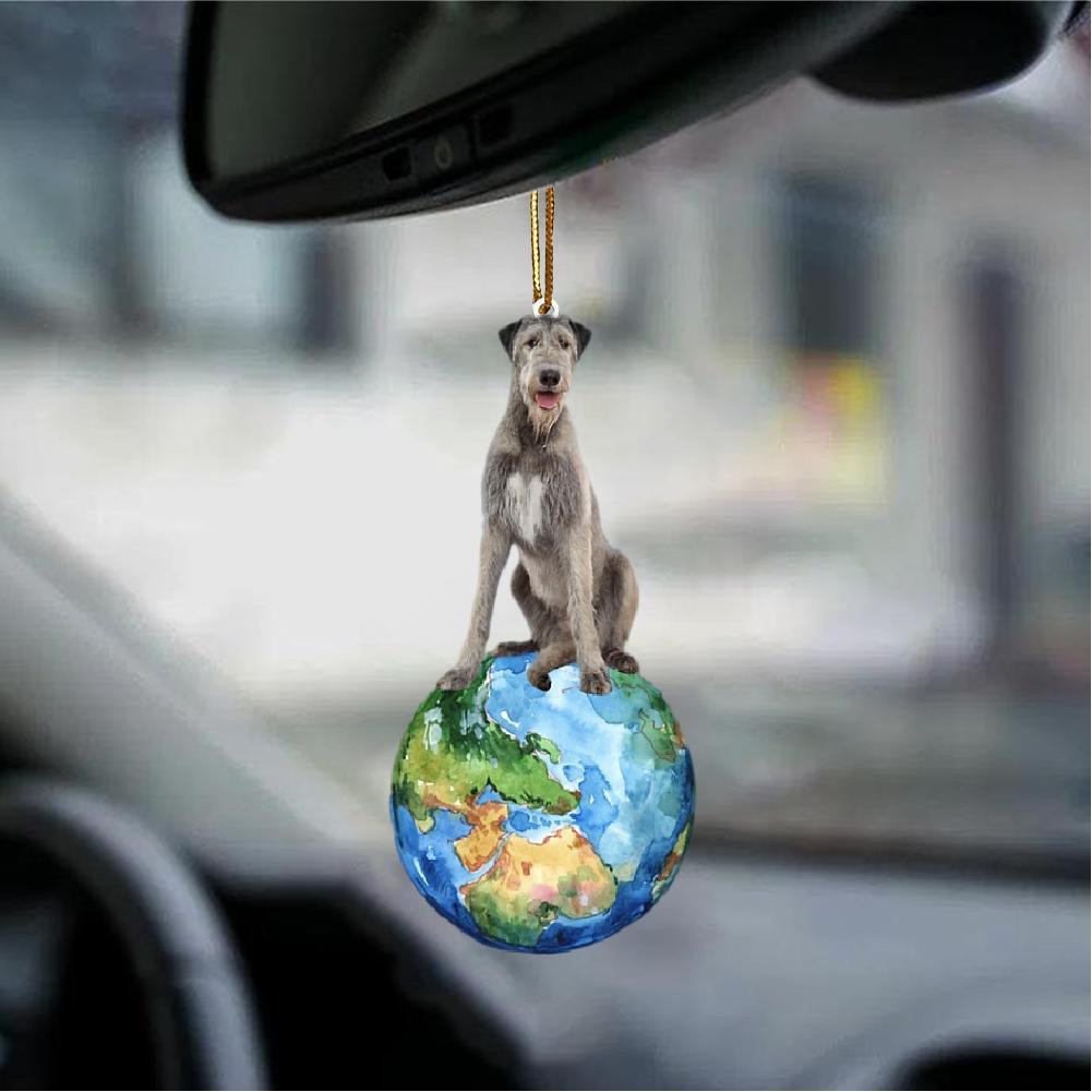 Irish Wolfhound-Around My Dog-Two Sided Ornament - Best gifts your whole family
