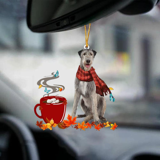 Irish Wolfhound-Fall Chocolate-Two Sided Ornament - Best gifts your whole family