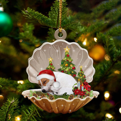 Jack Russell Terrier-Sleeping Pearl in Christmas Two Sided Ornament, Christmas Ornament, Car Ornament - Best gifts your whole family
