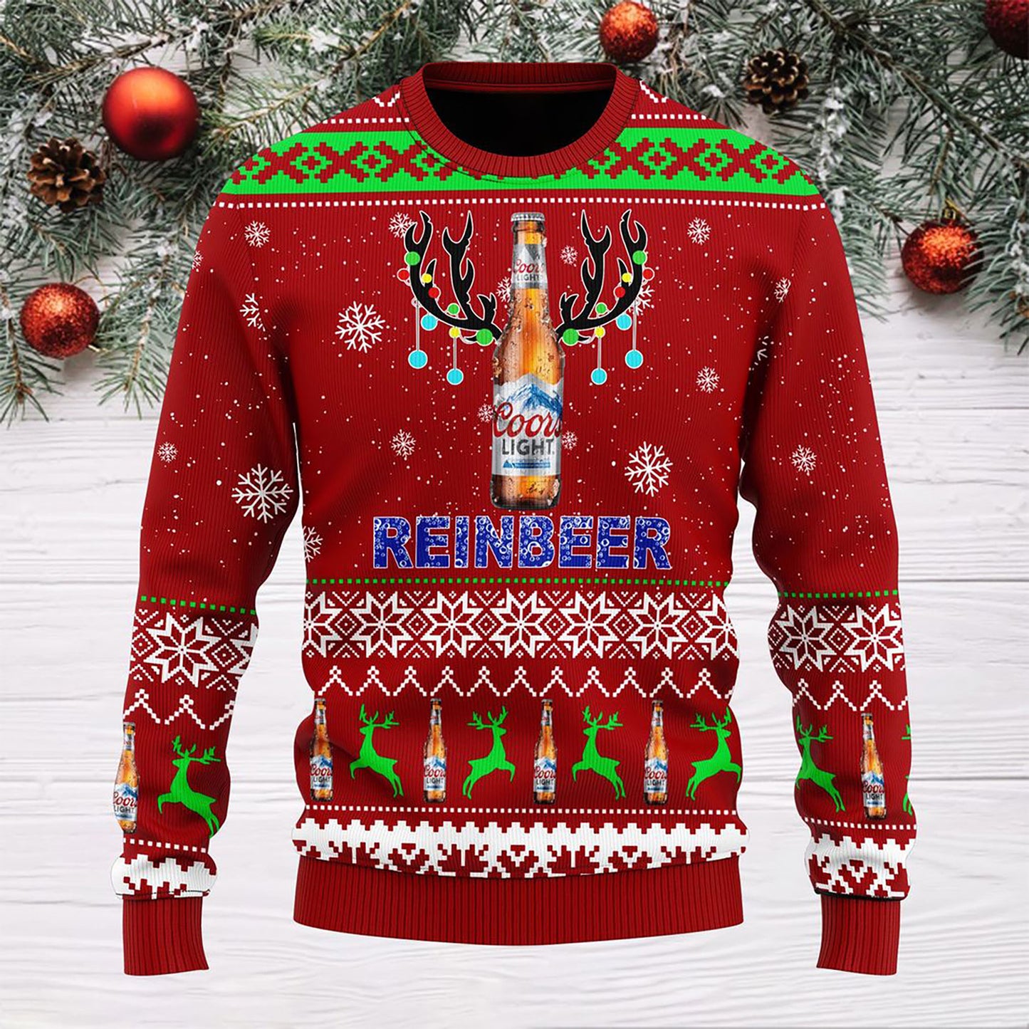 Coors Light Reinbeer Christmas Sweater, Christmas Ugly Sweater, Christmas Gift, Gift Christmas 2024