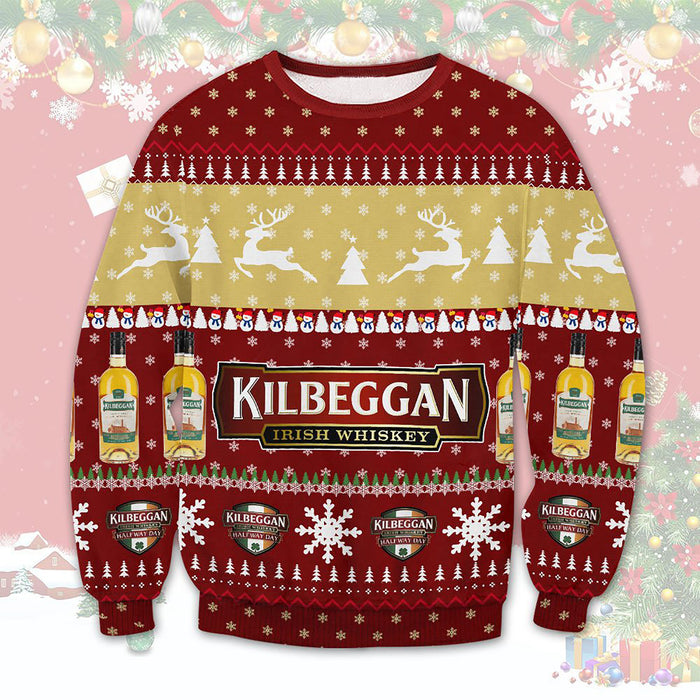 Kilbeggan Irish whiskey Christmas Ugly Sweater, Christmas Ugly Sweater, Christmas Gift, Gift Christmas 2022