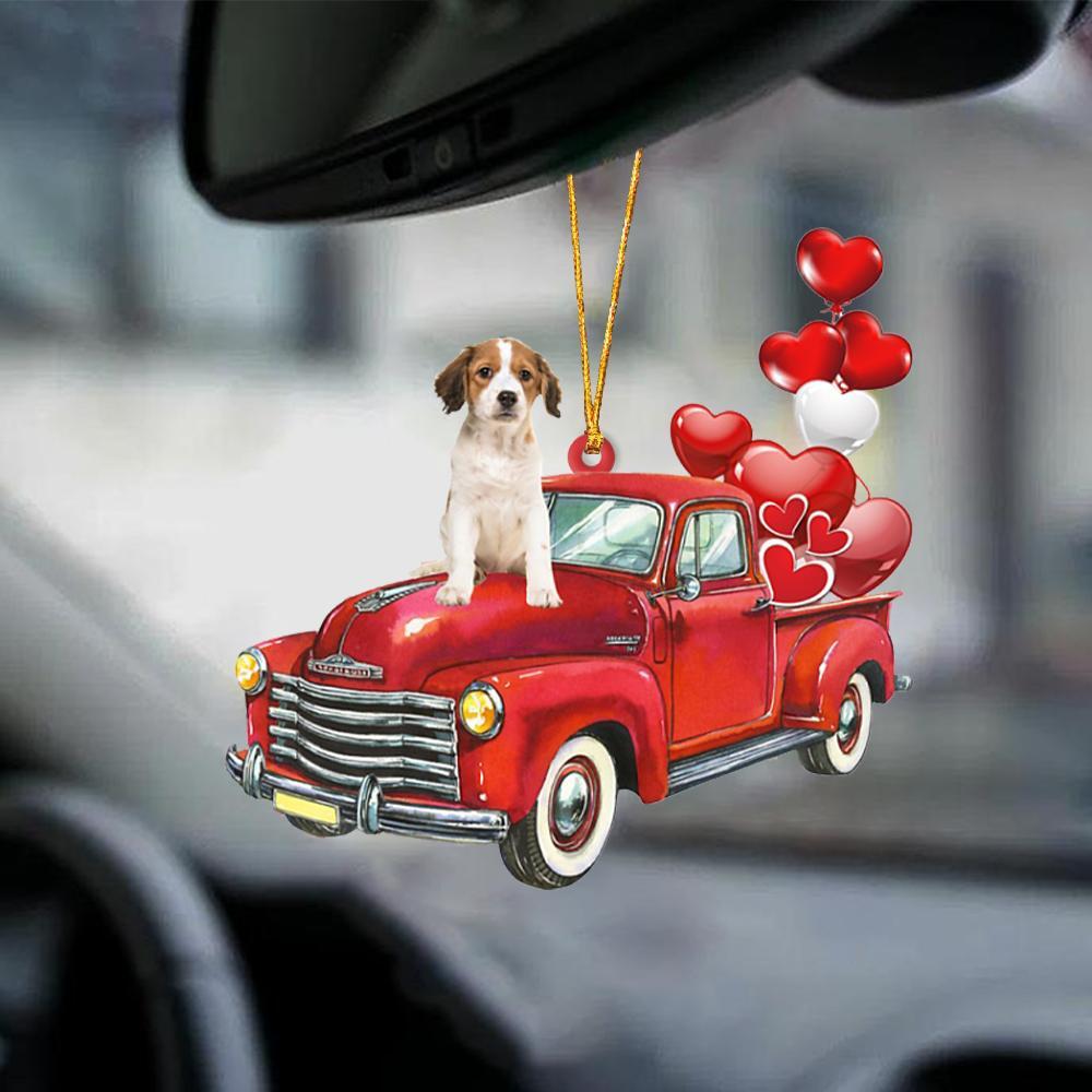 Kooikerhondje-Red Sports Car-Two Sided Ornament - Best gifts your whole family