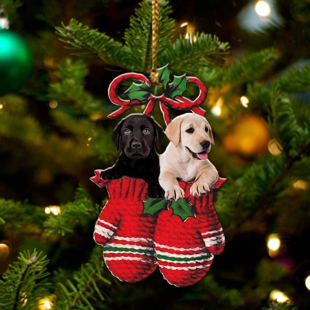Labrador Retriever Inside Your Gloves Christmas Holiday-Two Sided Ornament Christmas 2022 Ornament Gift - Best gifts your whole family