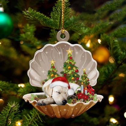 Labrador Retriever-Sleeping Pearl In Christmas Two Sided Ornament - Best gifts your whole family