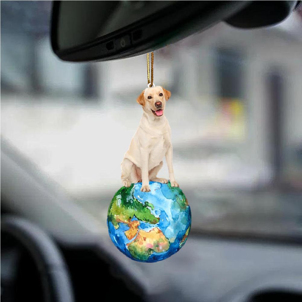 Labrador Retriever2-Around My Dog-Two Sided Ornament - Best gifts your whole family