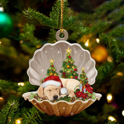 Labrador Retriever3-Sleeping Pearl in Christmas Two Sided Ornament, Christmas Ornament, Car Ornament - Best gifts your whole family
