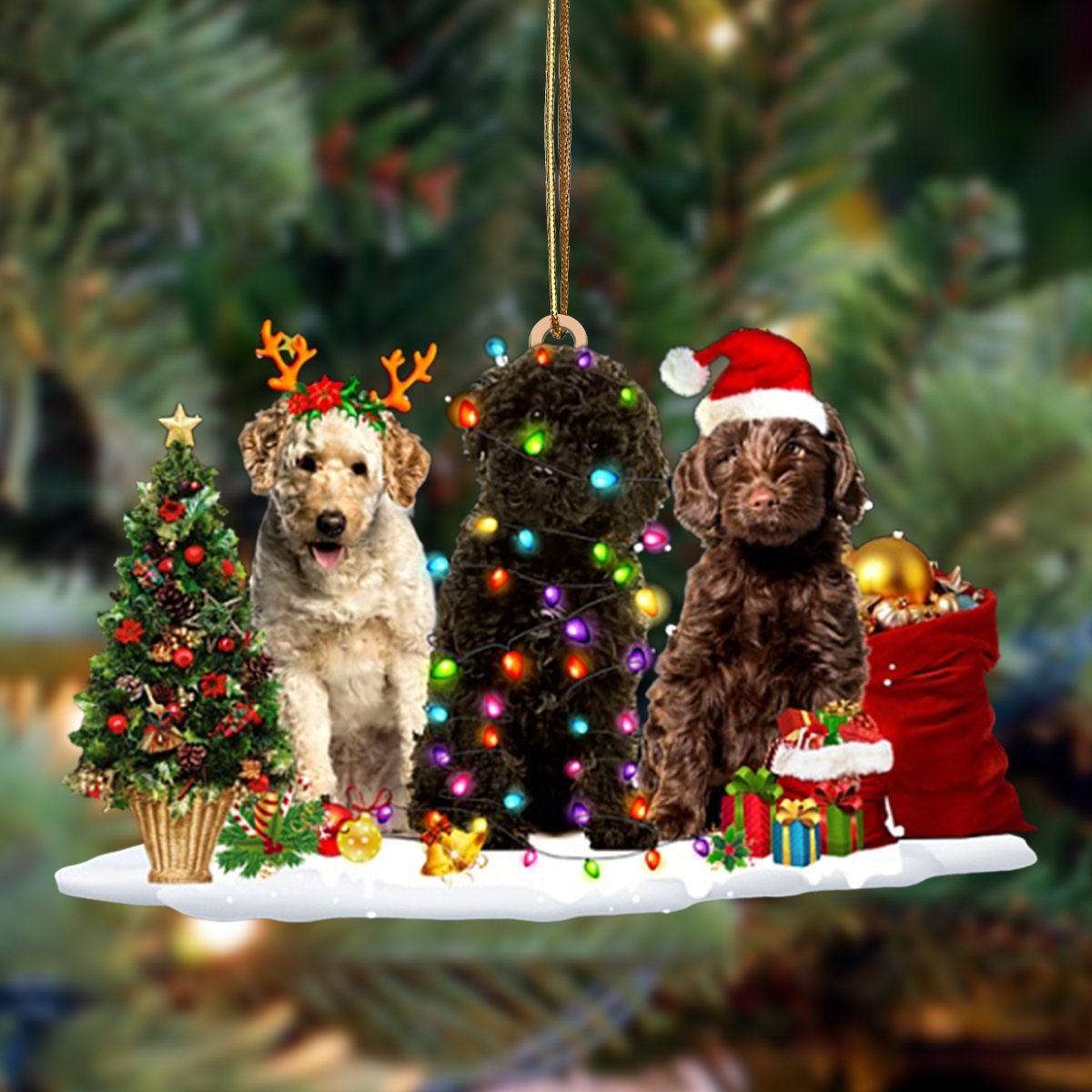 Lagotto Romagnolo-Christmas Dog Friends Hanging Ornament - Best gifts your whole family