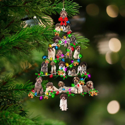 Lagotto Romagnolo-Christmas Tree Lights-Two Sided Ornament - Best gifts your whole family
