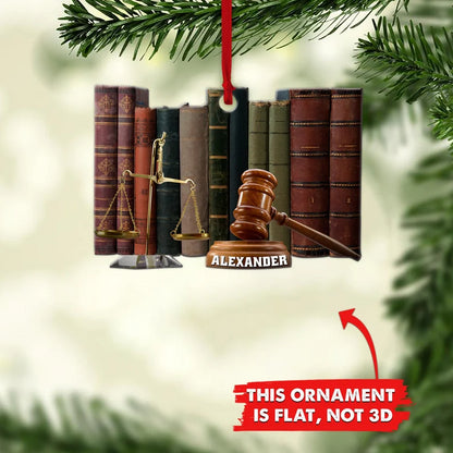 Lawyer Judge Personalized Flat Ornaments, Lawyer Attorney Custom Christmas Ornament, Law Justice Gift - Best gifts your whole family