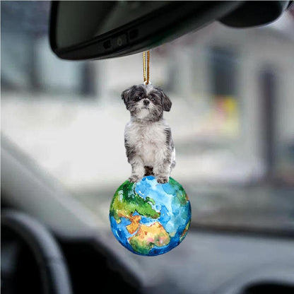 Lhasa Apso-Around My Dog-Two Sided Ornament - Best gifts your whole family