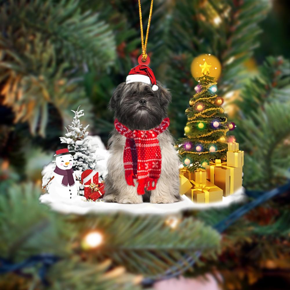 Lhasa Apso Christmas Ornament Christmas Tree Hanging Acrylic Ornament Gift - Best gifts your whole family