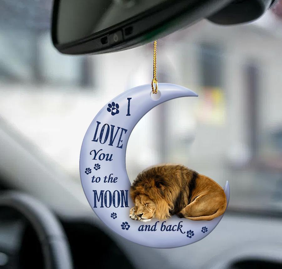 Lion Moon Back Lion Lover Two Sided Ornament - Best gifts your whole family